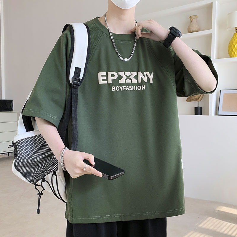 11763359.七玻威夏季上新男式大码潮流立体发泡印花百搭短袖T恤【七玻威男装XJ】