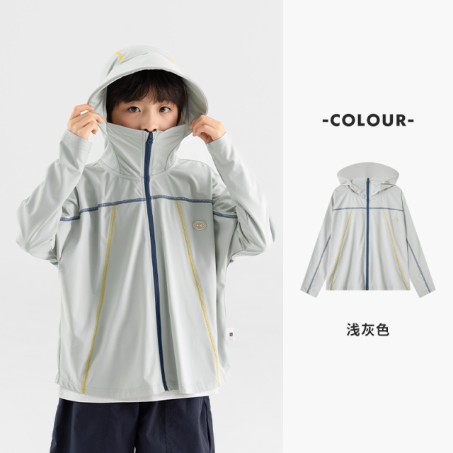 13309034.男童户外防晒服2025夏季连帽遮阳轻薄外套儿童凉感透气冰丝皮肤衣