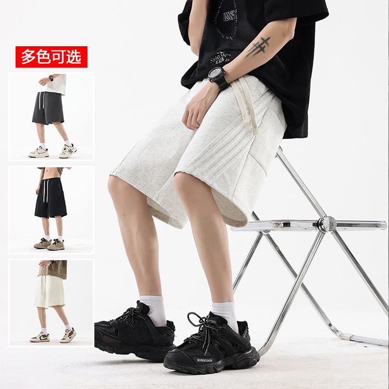 11786055.衣仕梵夏季新款男式斜线贴布运动透气舒适五分裤【衣仕梵男装XJ】