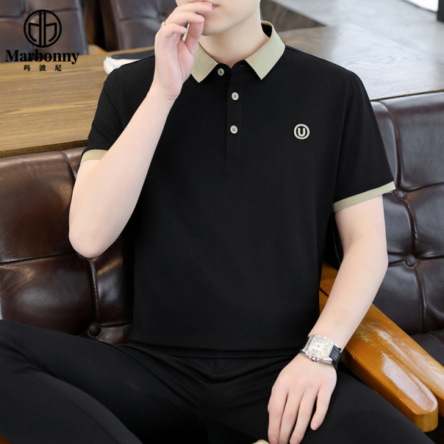 11788312.玛波尼男士夏季短袖休闲Polo半袖韩版翻领T恤潮时尚修身男
