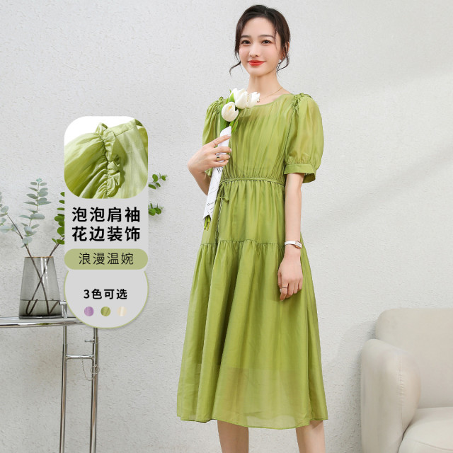 11802537.【清仓特卖】【连衣裙】夏季时尚百搭简约收腰显瘦长裙女