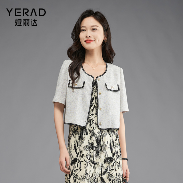 11794558.小香风短西装外套女优雅时尚百搭西服