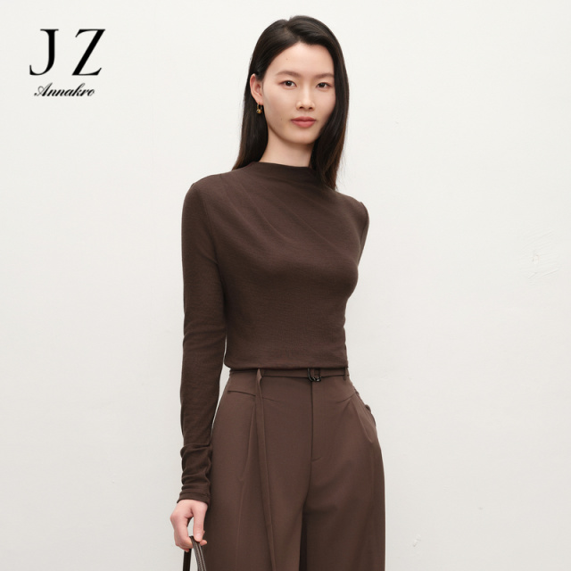 11796888.玖姿安娜蔻热软糖设计感羊毛多色长袖针织上衣女2024秋季新款