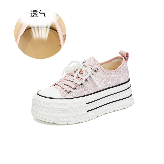 11863272.墨斯本新款蝴蝶结小白鞋女厚底松糕鞋休闲百搭鞋子女时尚女鞋潮11785