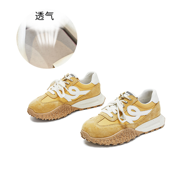 11863265.墨斯本厚底阿甘鞋女新款复古复古平底德训鞋百搭休闲运动鞋单鞋11778