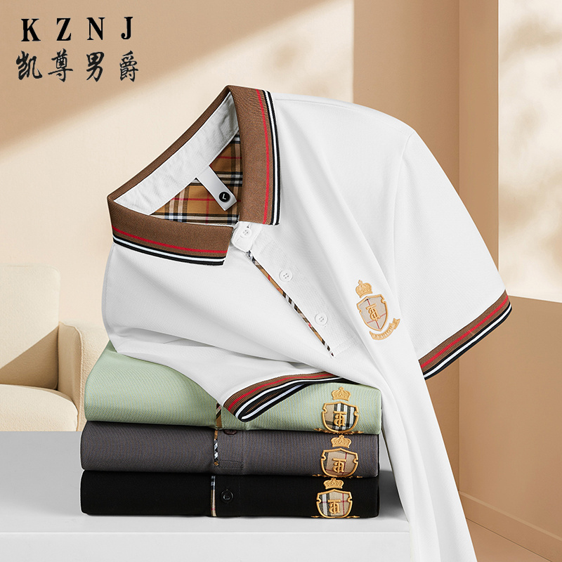 11867001.2025夏季高品质绣标POLO衫青少年短袖T恤