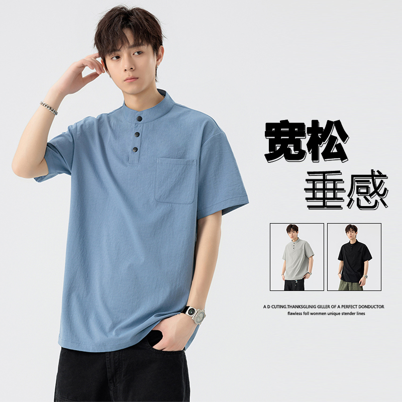 11865799.7-CY夏季上新男式潮流港风文艺范M-8XL宽松短袖T恤【7-CY男装XJ】