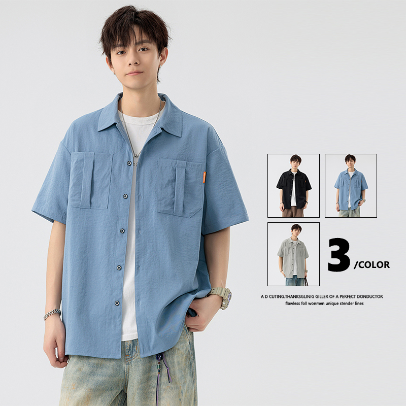 11865819.7-CY夏季上新男式潮流港风工装M-8XL外搭短袖衬衫【7-CY男装XJ】