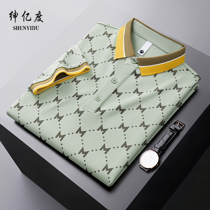 11867084.2025夏季高品质满身印花POLO衫短袖T恤潮男