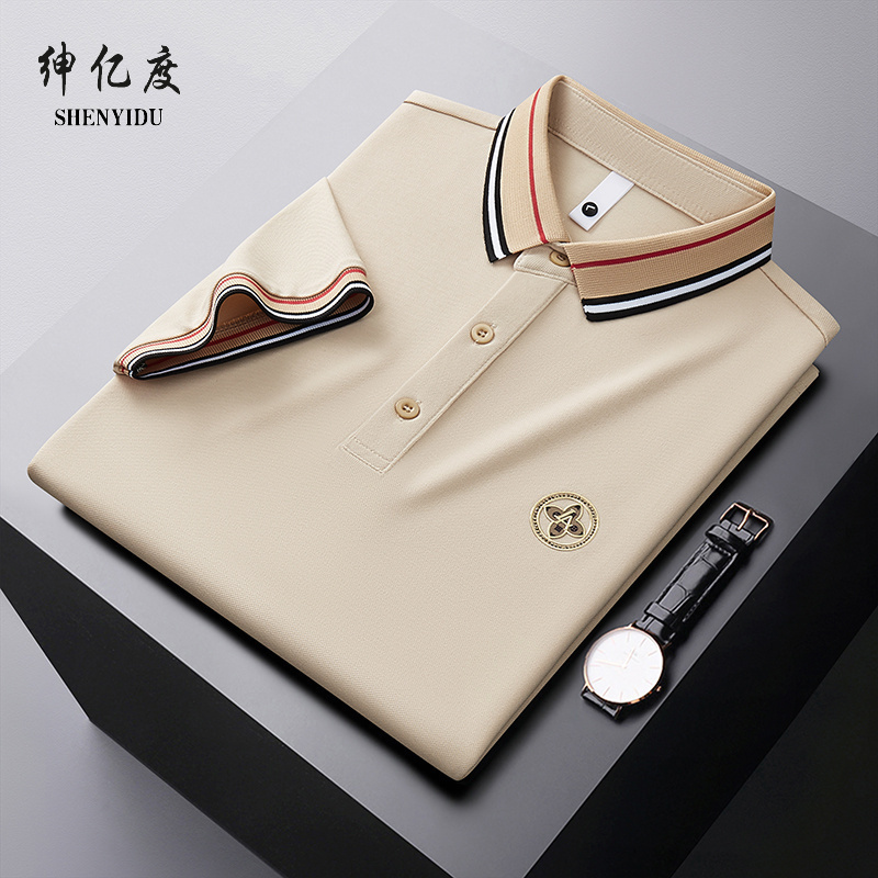 11867118.2025夏季高品质绣标POLO衫青少年短袖T恤