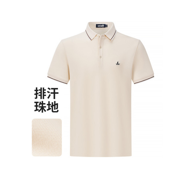 11906990.【吸湿排汗】意大小帆船船 珠地透气短t恤简约运动Polo衫男