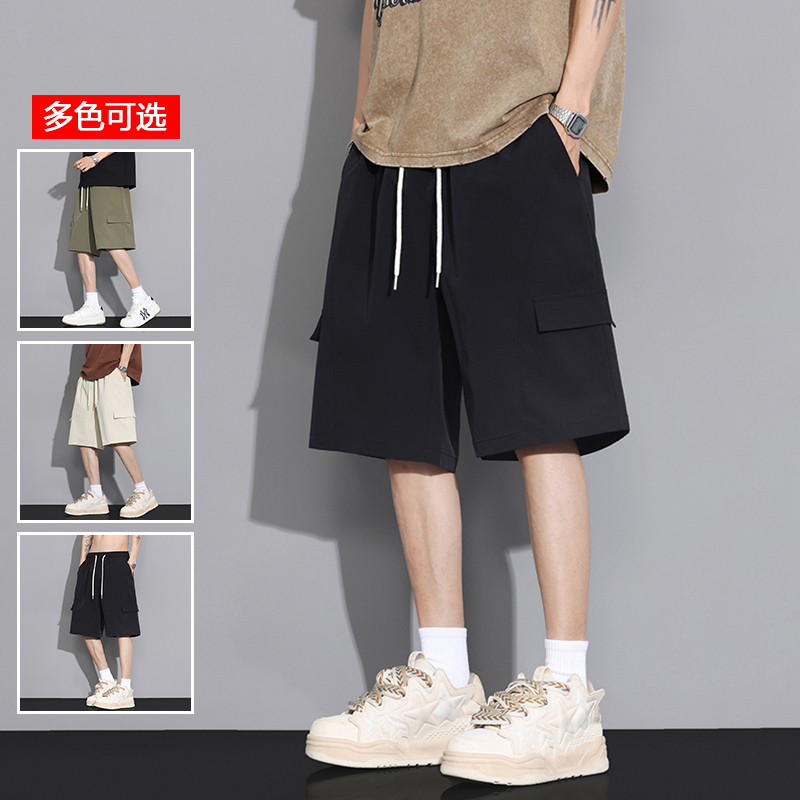11904513.衣仕梵夏季新款男式潮牌美式简约青少年休闲五分裤【衣仕梵男装XJ】