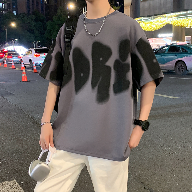11904567.七玻威夏季新款男式M-8XL潮牌港风青少年百搭短袖T恤【七玻威男装XJ】