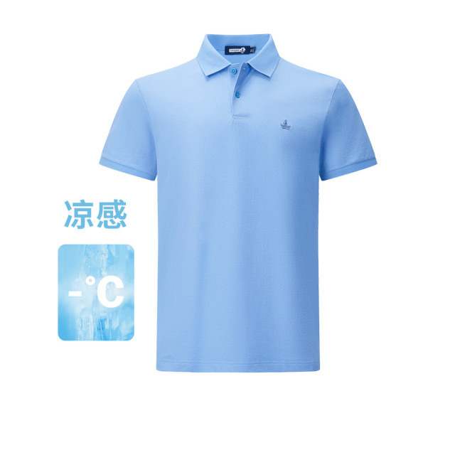 11906547.【凉感透气】意大利小帆船 商务休闲短袖翻领T恤男士polo衫
