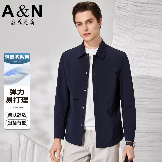 11911433.【轻商务系列】春季休闲弹力易打理舒适夹克男青年薄款休闲外套