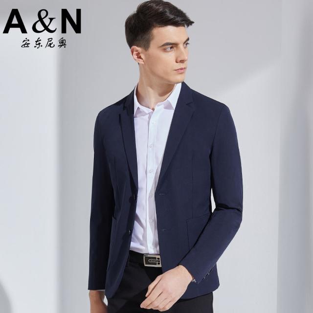 11911396.【弹力易打理】春季休闲西装男薄款可机洗青年单西服外套便西