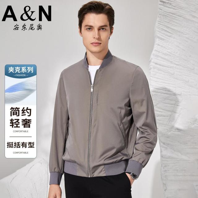 11910113.【简约轻奢系列】春秋季时尚棒球领休闲夹克男高级轻薄上衣外套