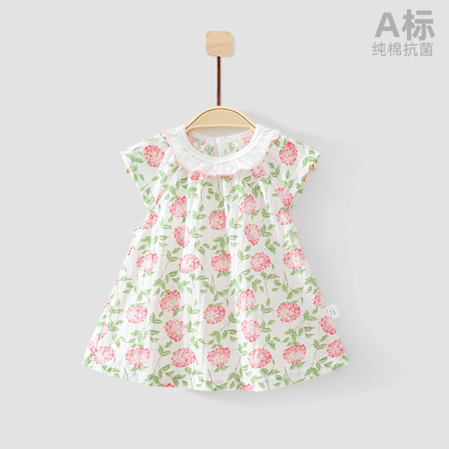 11909585.木木屋7A抑菌夏季韩系网眼儿童碎花裙子女童初秋季洋气女孩公主裙婴儿连衣裙宝宝半身裙