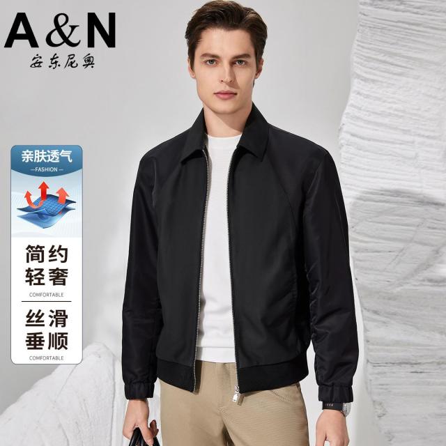 11911399.【简约轻奢系列】舒适耐穿挺阔有型春季时尚休闲夹克男轻薄外套