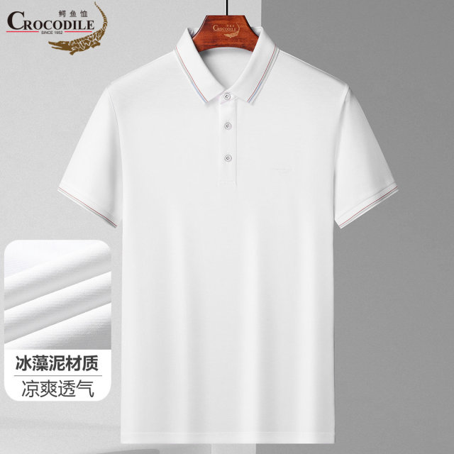 11940630.鳄鱼恤【专柜轻奢商务】高纱支斜纹面料凉爽舒适男式短袖Polo衫男