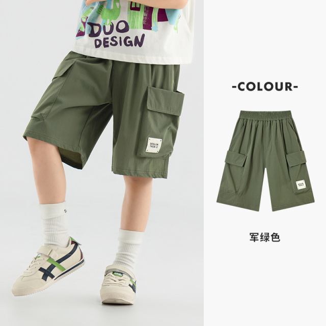 13310604.男童夏季短裤儿童2026新款工装登山休闲裤中大童户外轻量五分裤