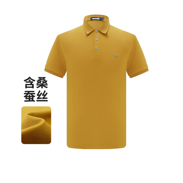 11976067.【抑菌&含桑蚕丝】意大利小帆船透气T恤上衣打底男士polo衫