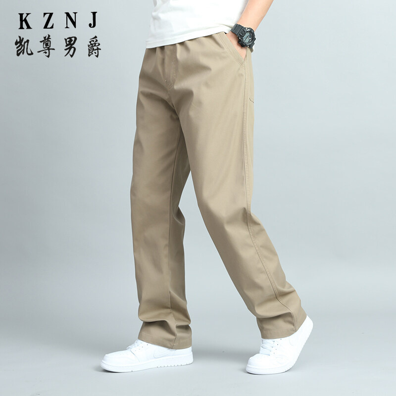 11961744.休闲裤春夏秋季新款纯棉运动裤工装裤男