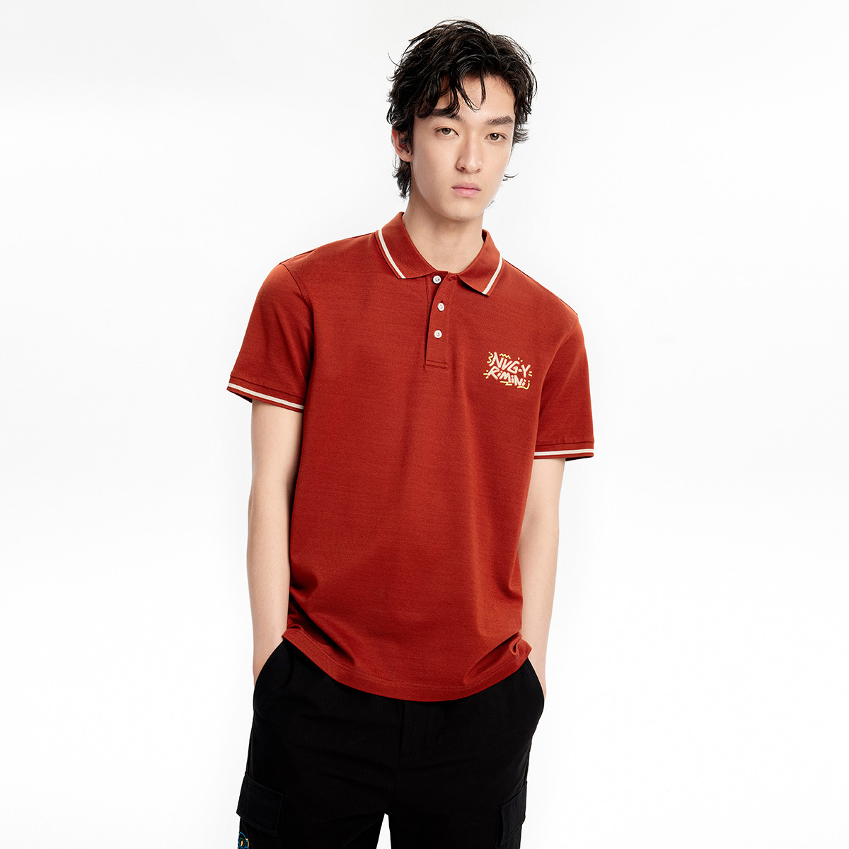 11994043.小帆船YOUNG系列春夏时尚潮流polo衫男女短袖T恤