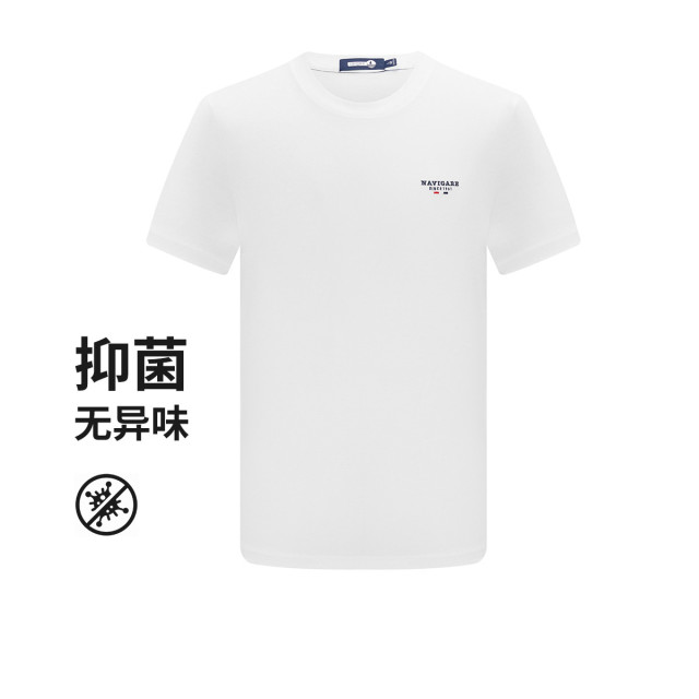 11996720.【抑菌透气】意大利小帆船 夏季清爽亲肤短袖圆领男士T恤