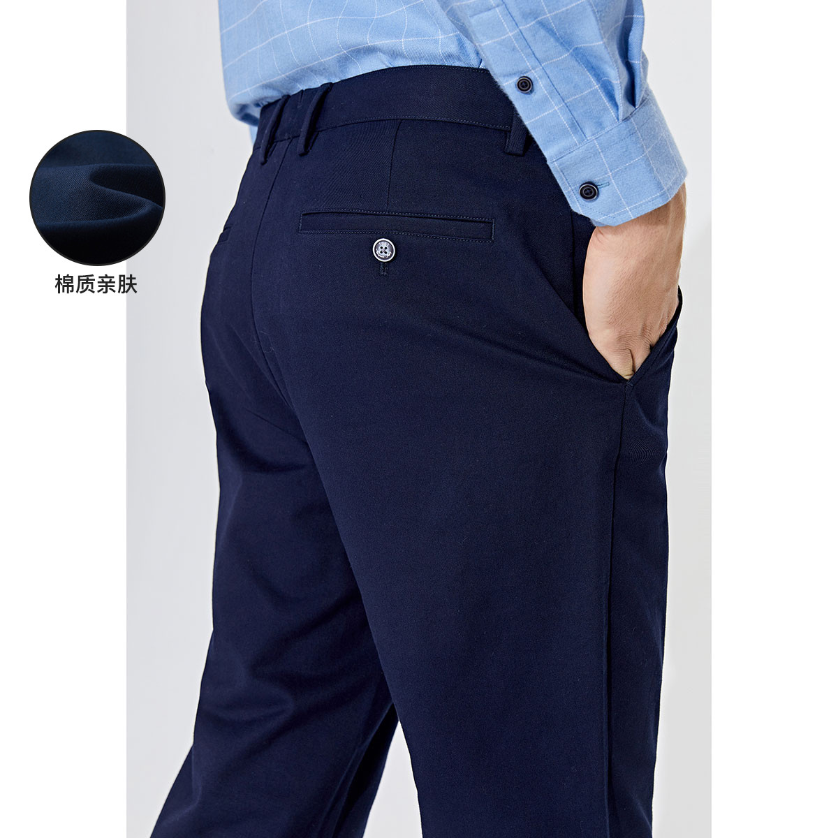 11994097.【抑菌】意大利小帆船 春夏舒适透气时尚百搭男士休闲长裤