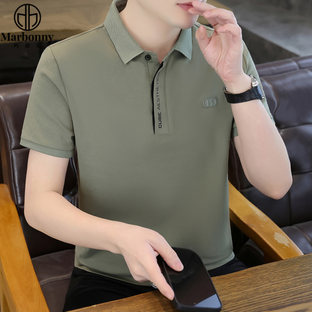 11985734.男士高端品牌休闲翻领纯棉polo衫夏季男装上衣短袖t恤