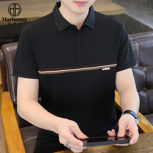 11985994.韩版修身polo衫上衣服男潮流休闲翻领t恤短袖2026新款