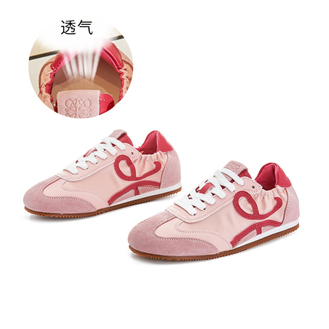 12017487.墨斯本真皮阿甘鞋女新款平底芭蕾舞鞋休闲百搭德训鞋拼色女鞋潮11805