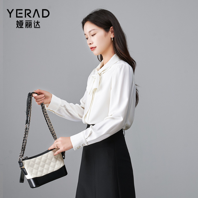 12054630.【娅丽达】时尚优雅通勤衬衫女简约百搭休闲衬衣