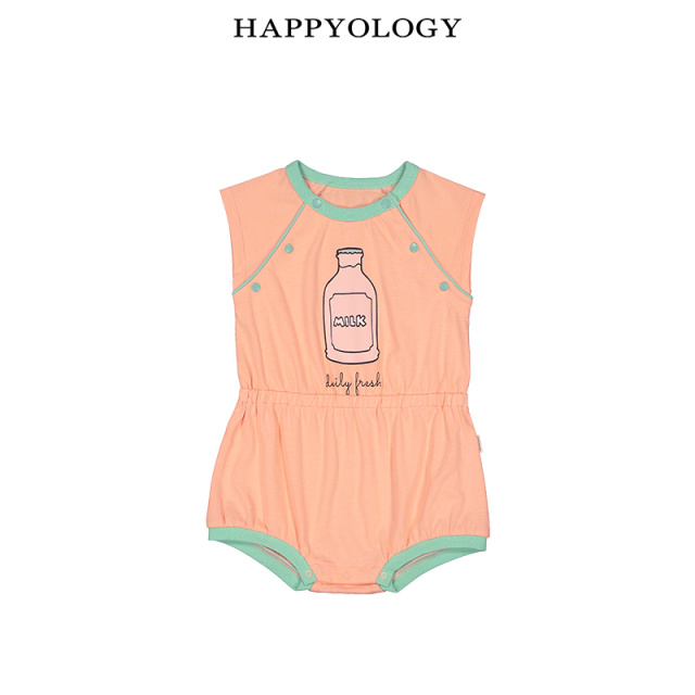 12052535.happyology英国儿童连体衣夏季短袖哈衣爬服男女童包屁衣英伦纯棉