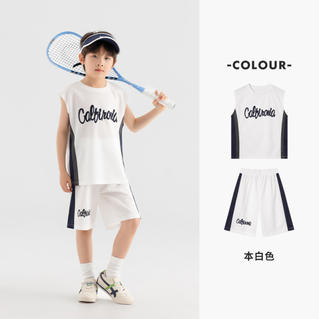 13311609.儿童2026夏季美式运动网眼套装男童背心短裤两件套中大童篮球服潮