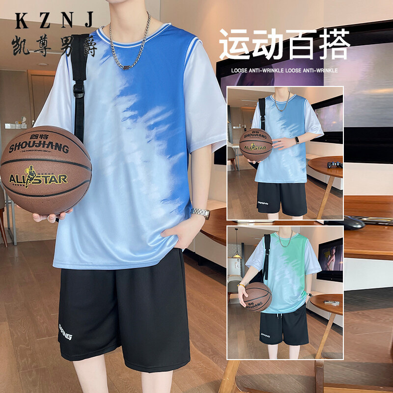 12100752.2025夏季新款青少年速干冰丝背心套装篮球服套装运动套装5