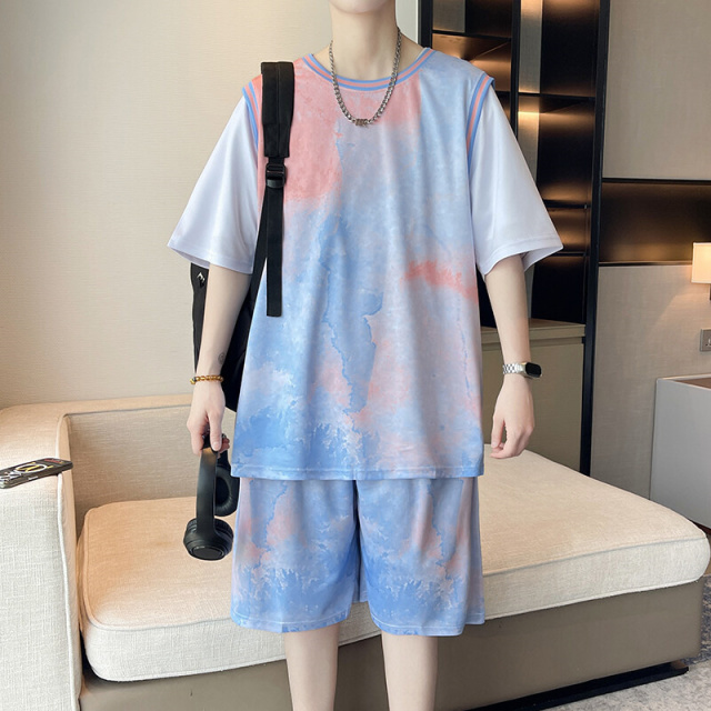 12100749.2025夏季新款青少年速干冰丝背心套装篮球服套装运动套装4