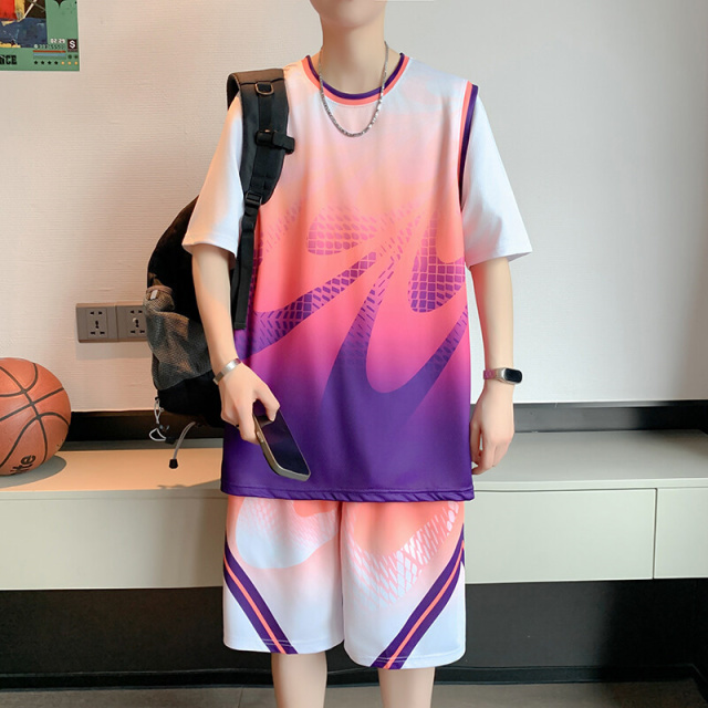 12100756.2025夏季新款青少年速干冰丝背心套装篮球服套装运动套装3