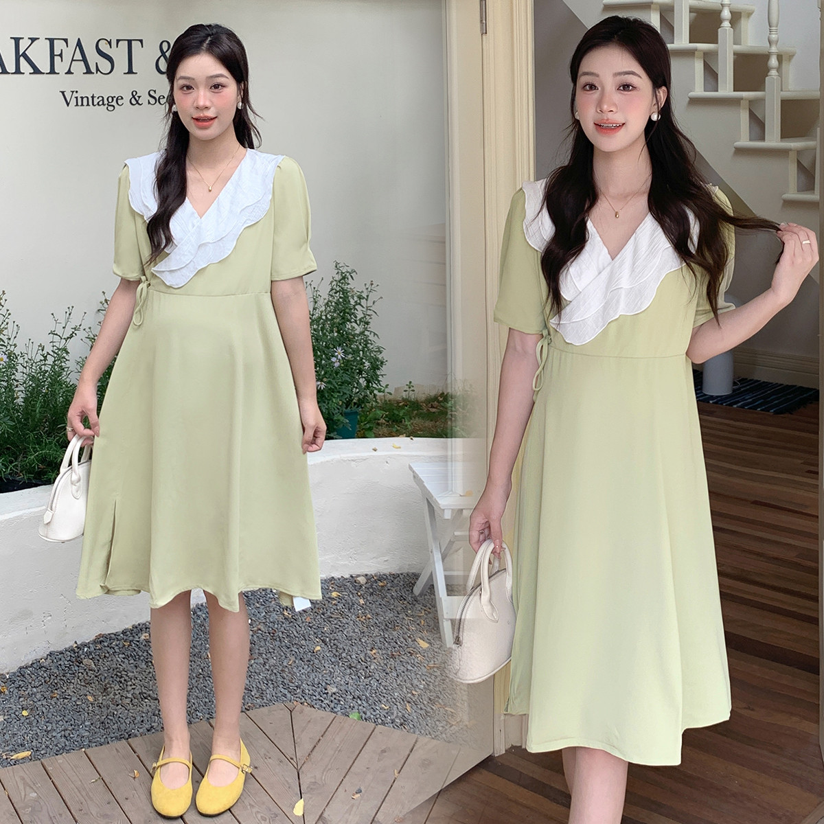 12105740.兔妈孕妇裙夏季新款雪纺孕妇连衣裙宽松时尚孕妇裙中长款大码孕妇裙子