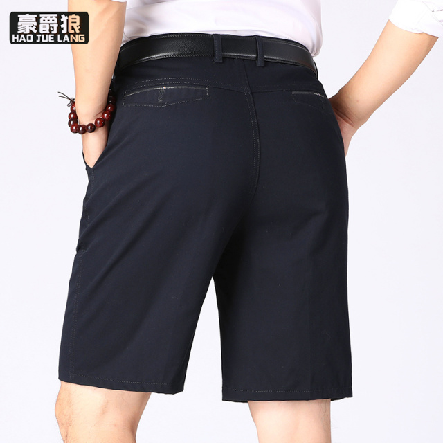 12108413.夏季休闲短裤男款100%全棉中裤纯棉四五分裤外穿宽松透气裤子