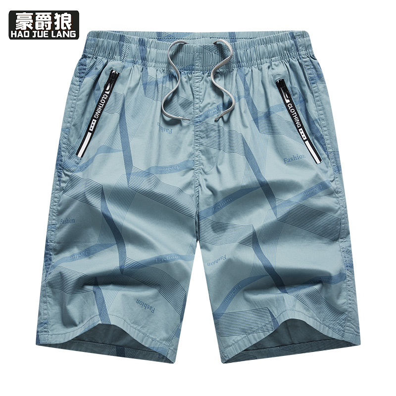 12108382.运动短裤男士夏季纯棉休闲五分裤透气薄大裤衩宽松沙滩裤居家睡裤