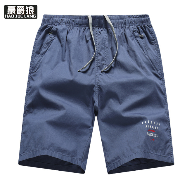 12108428.夏季薄款运动短裤男五分裤宽松沙滩裤休闲裤中裤居家拉链口袋纯棉