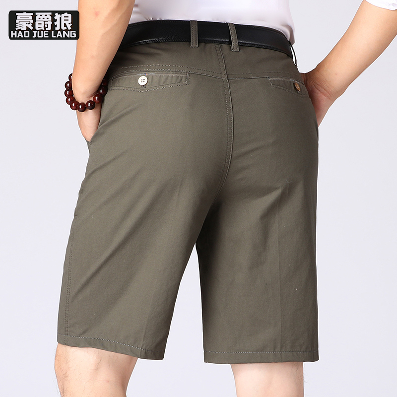 12108413.夏季休闲短裤男款100%全棉中裤纯棉四五分裤外穿宽松透气裤子