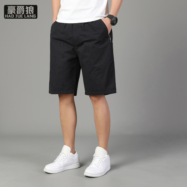 12108380.夏季男运动休闲裤百搭短裤运动裤男裤工装裤中裤多口袋沙滩裤