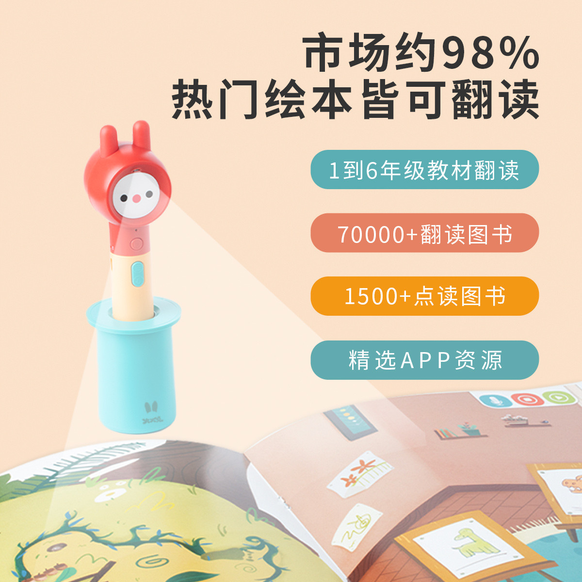 12109444.【礼盒装】儿童点读笔幼儿认知AI智能点读阅读学习机生日礼物