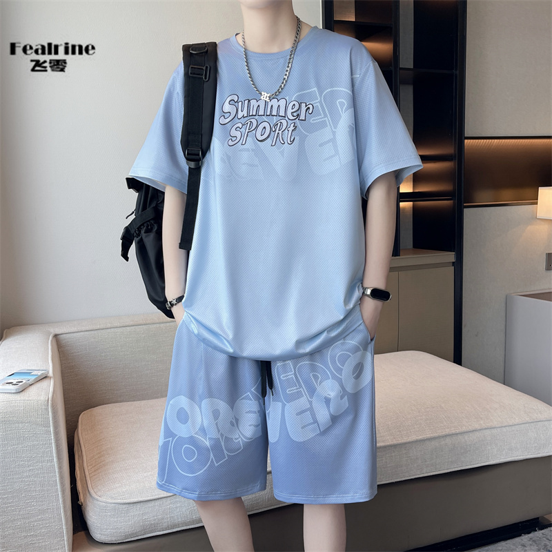 12111201.飞零2026夏季青少年速干冰丝运动套装