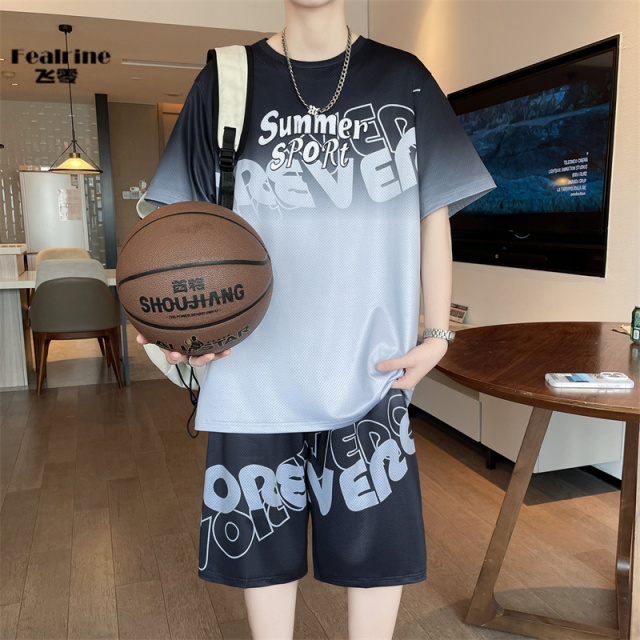 12111201.飞零2026夏季青少年速干冰丝运动套装