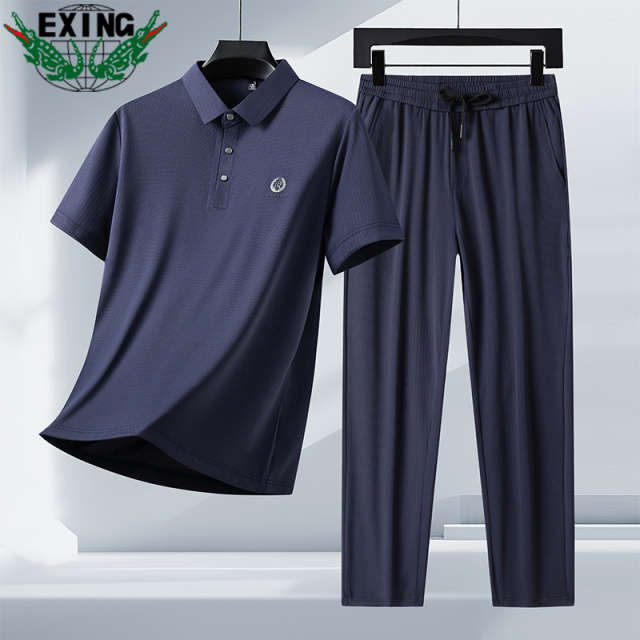 12646085.EXING男士时尚休闲POLO衫套装