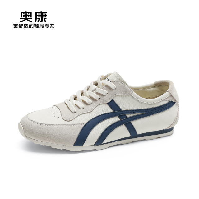 12168949.奥康男鞋春季新款时尚德训鞋软底舒适防滑日常百搭运动鞋阿甘鞋
